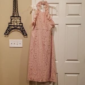NWT Nanette Lepore pink lace dress